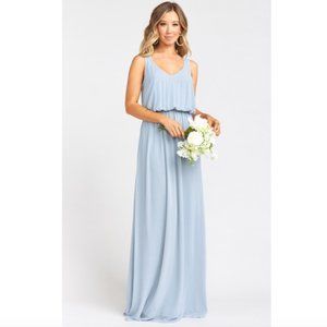Show Me Your MuMu Kendall Maxi Dress in Steel Blue